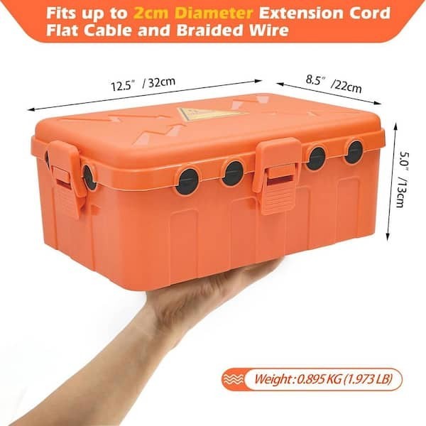 Luckyamzn Large Outdoor Electrical Box 1-Gang 12.5×8.5×5 IP54 Waterproof Outdoor
