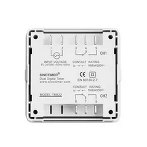 Timer Switch Two Group Relay Output Control 7 Days Weekly Programmable 2 Channel