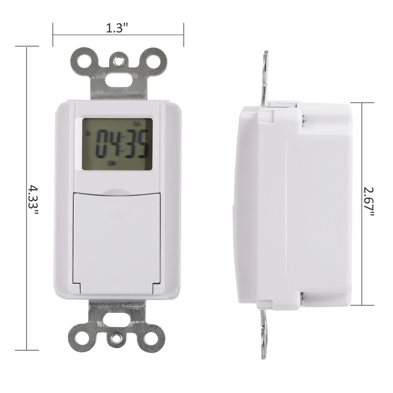 DEWENWILS Indoor in Wall Timer Switch for Lights,Fans,7 Day 7 ON/Off Settings