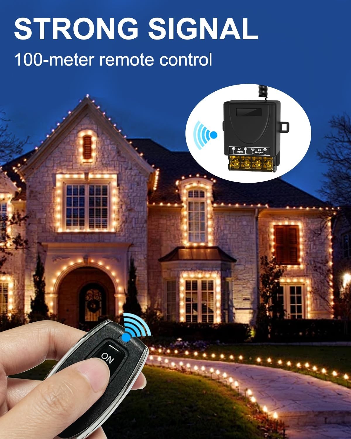 30A 12V Wireless Remote Control Switch Kit – Heavy Duty Relay with 2 Remotes,