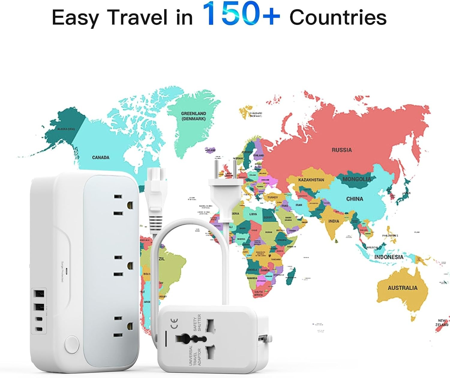 Voltage Converter Universal Travel US Europe 220V to 110V