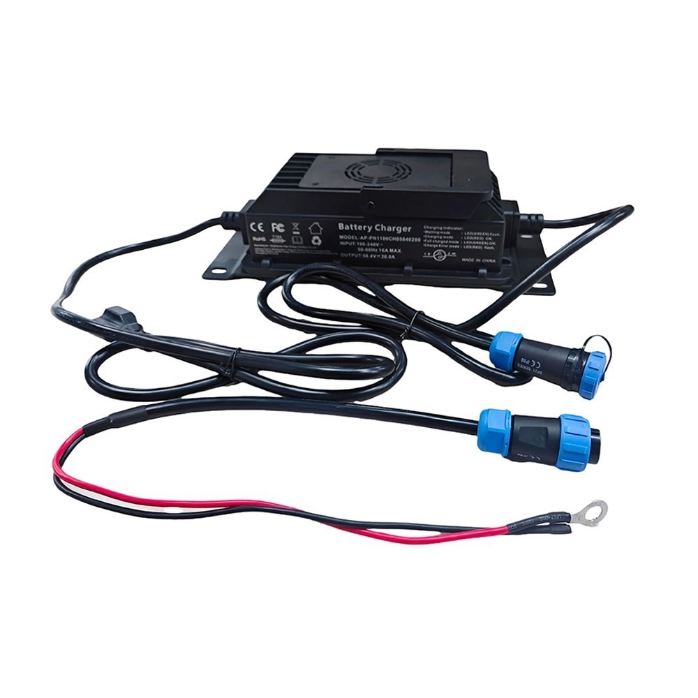 20A 58.4V Lithium Battery Charger Rapid Charging for 48V LiFePO4 Lithium Battery