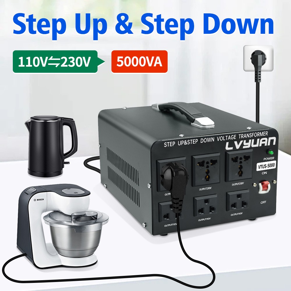 5000W Peak Step Up &Down Voltage Converter Transformer 110V to 220V 220V to 110V