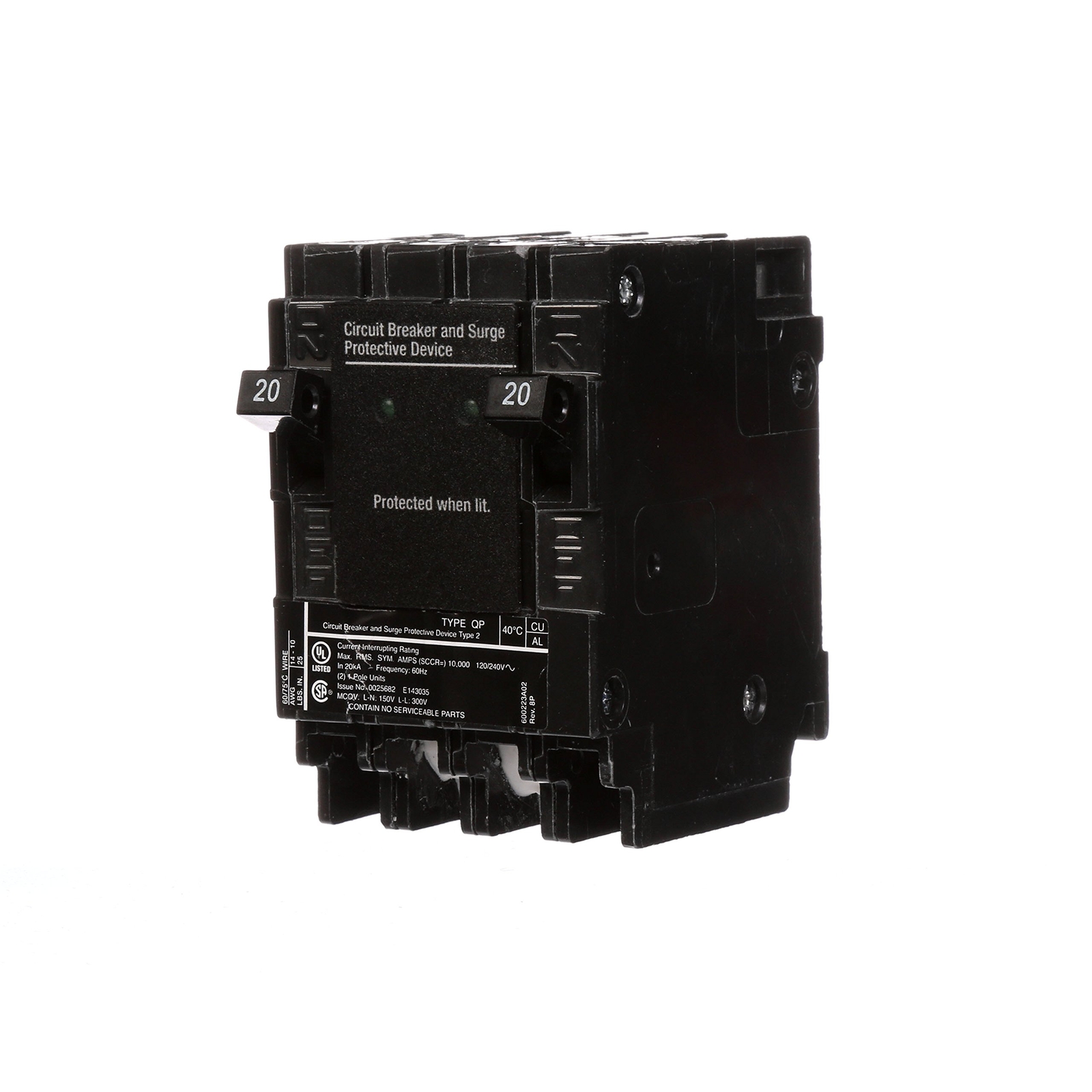 Siemens 20 Amp Whole House Surge Protector Electrical Distribution Board