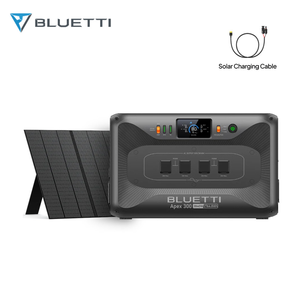 BLUETTI Apex 300 3840W 2764.8W Portable Power Station+350W Solar Panel Kit