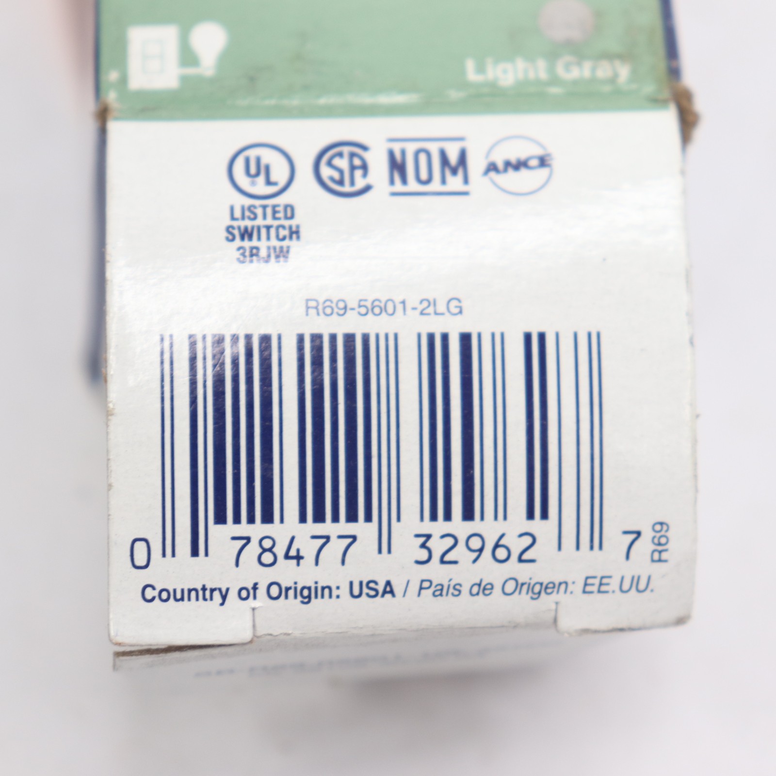 Leviton Decora 15 Amp Single-Pole Ac Quiet Rocker Switch, Light Gray