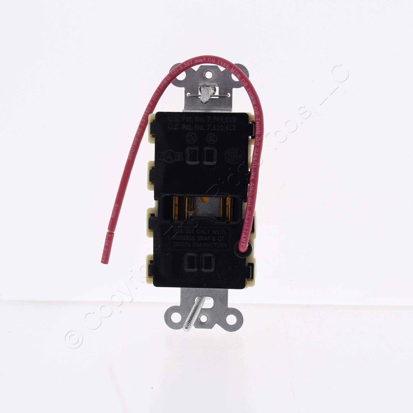 Hubbell SNAP2182ISC Ivory SnapConnect Hospital Grd Receptacle Split Circuit 20A