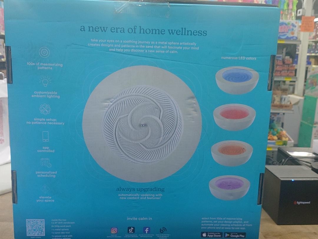 Homedics Drift Sandscape 21″ Kinetic Sand Table Cream ST-400-CE New in Box