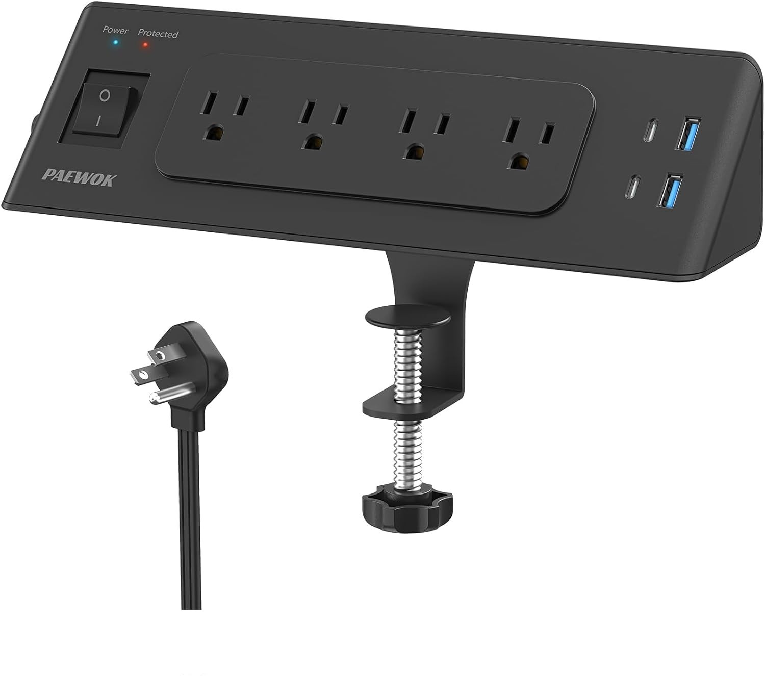 Desk Clamp Power Strip with USB C, Desk Charging Station with 4 Outlets 4 USB…