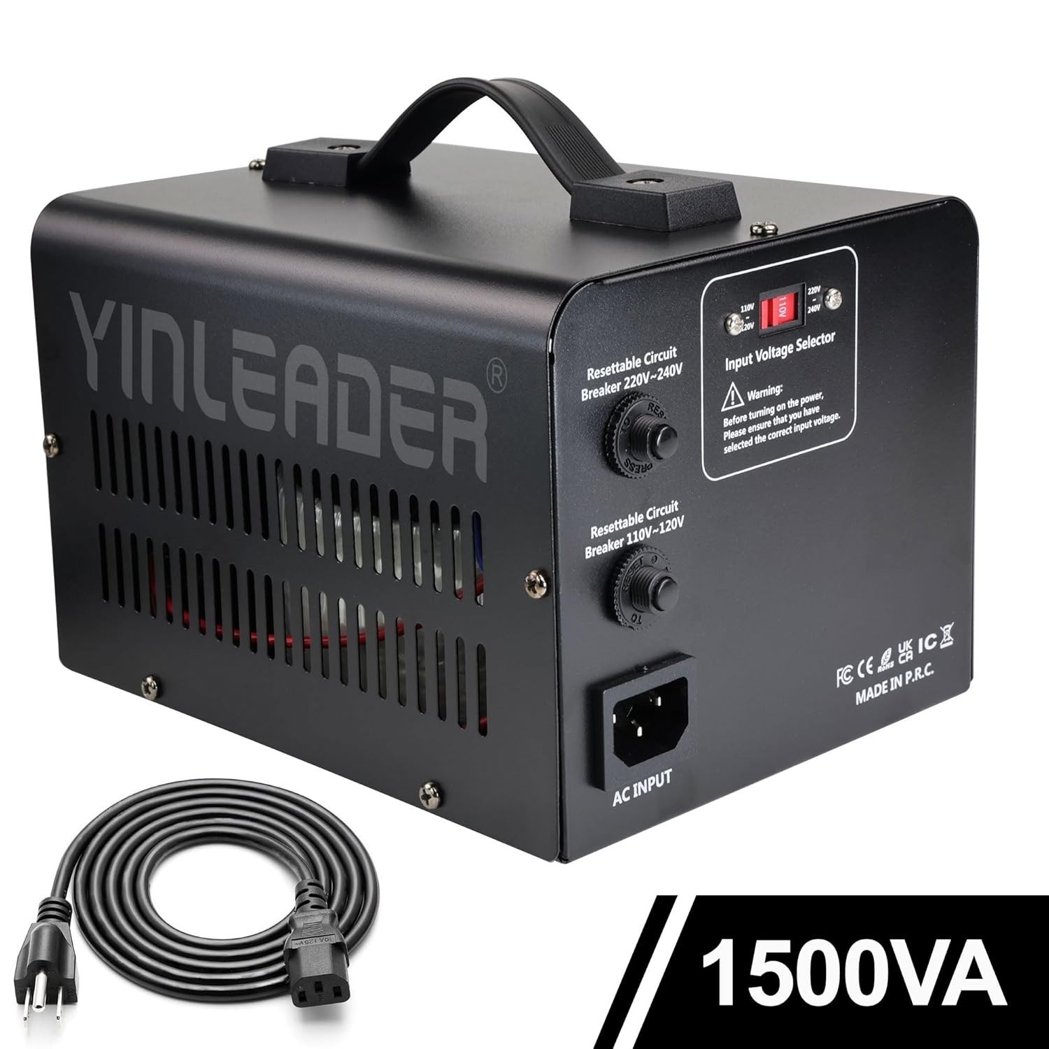 1500W Step Up & Step Down Voltage Transformer Converter 110V to 220V