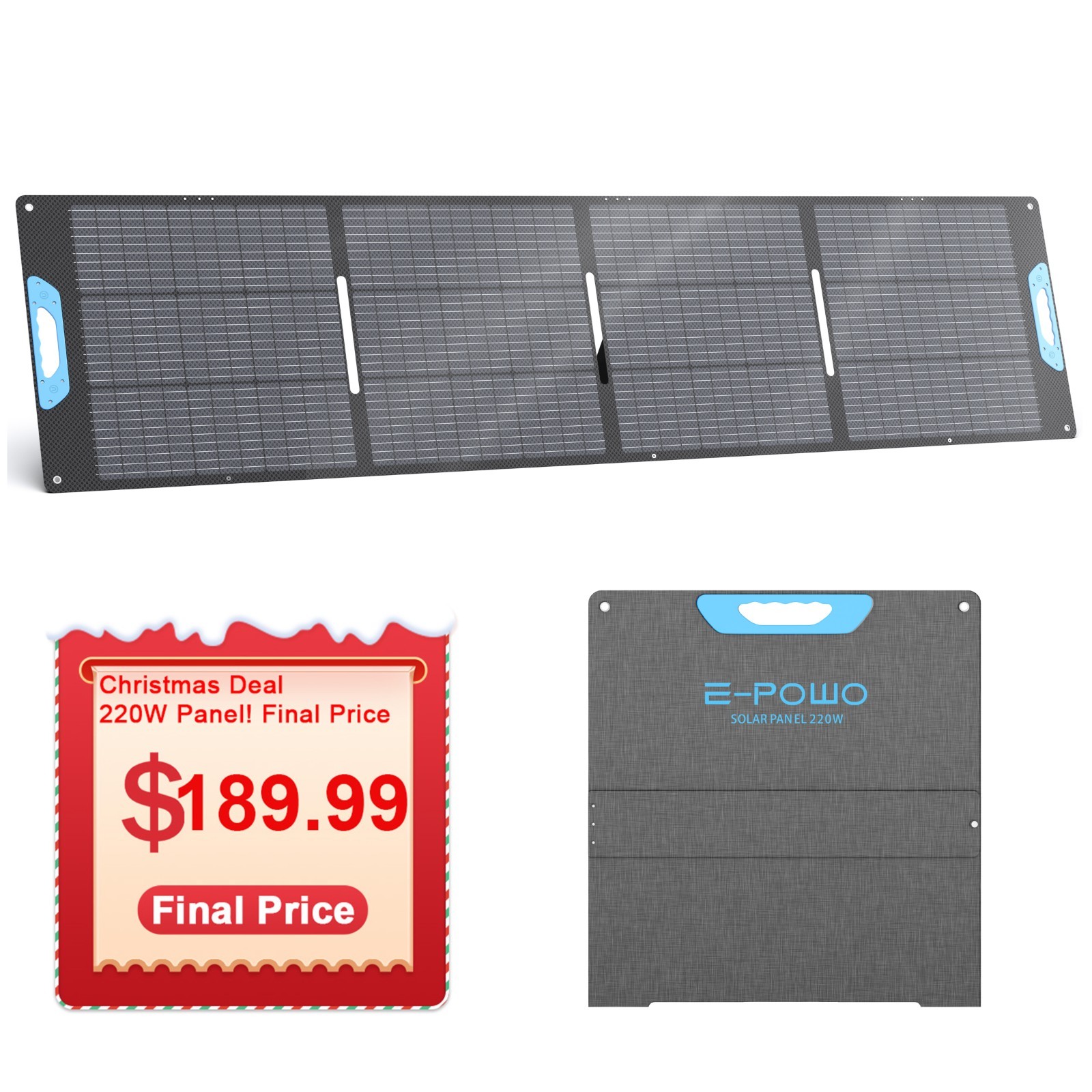 E-POWO 220W Solar Panel USB for Jackery Explorer 1000 v2 Portable Power Station