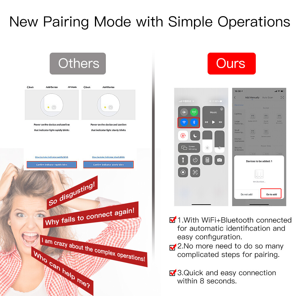 MOES Smart Light Dimmer Switch WiFi RF Wall Touch Glass Panel Alexa Google APP