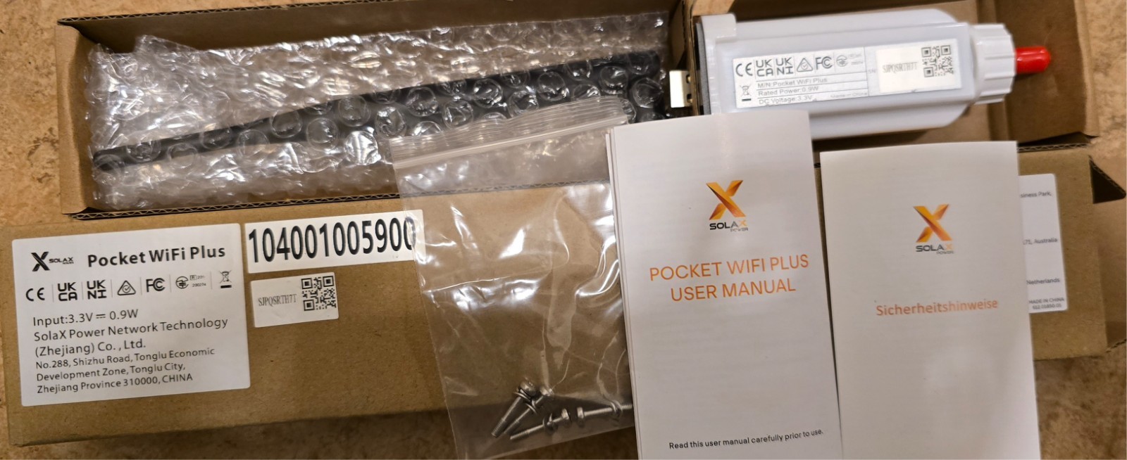 Solax Pocket Wifi Plus Product no 104001005900 Brand New FREE SHIPPING