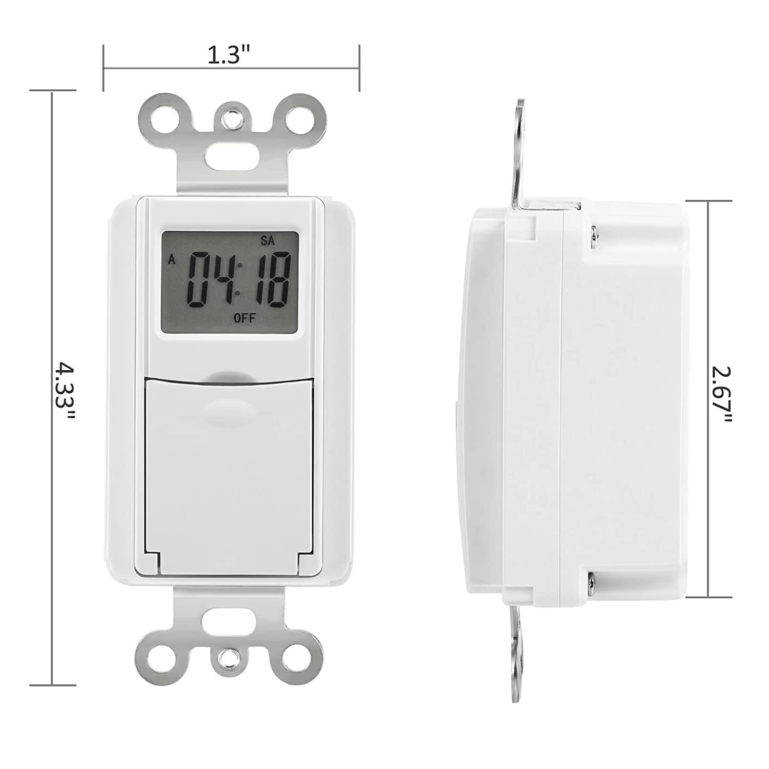 DEWENWILS 7 Day Programmable In Wall Timer Switch for Lights & Fans ETL