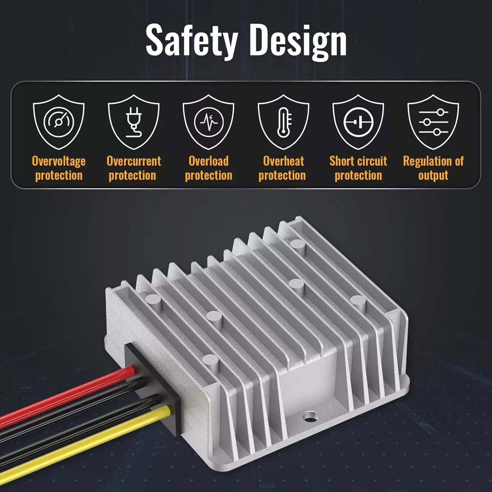 1 Peak 100W Step Down Converter for DeWalt 20V Power Wheels Battery Adapter DC