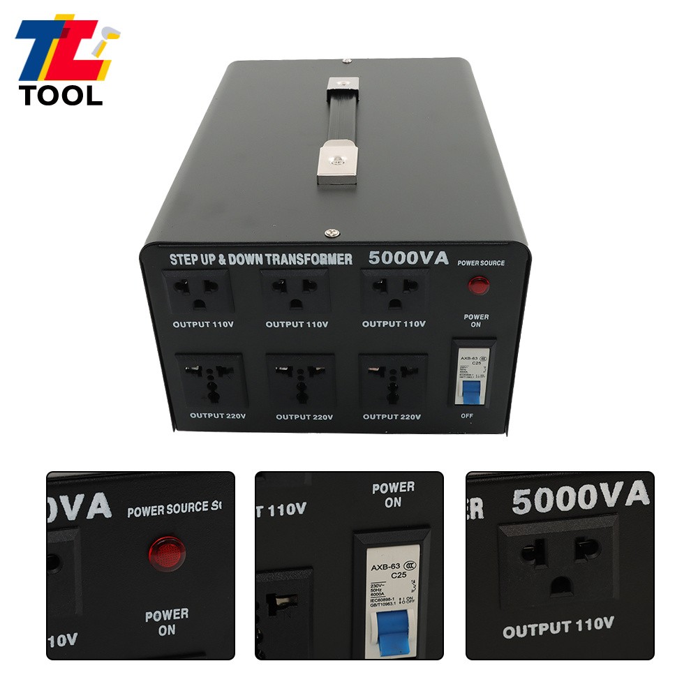 5000W Voltage Converter Transformer Step Up/Down 110V-120V To/From 220V-240V