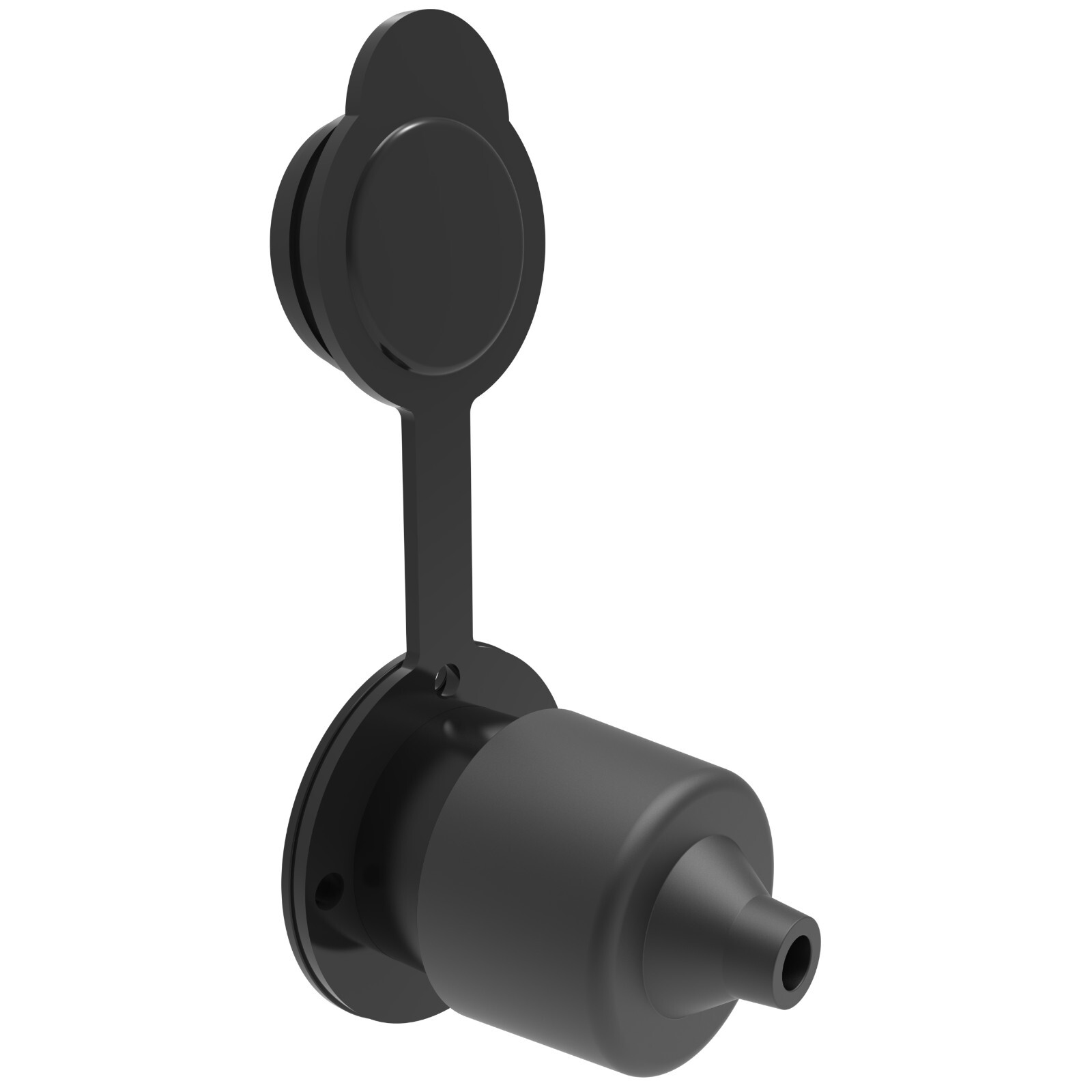 BLACK 125V 20A Flanged Outdoor Power Outlet Receptacle RV Boat 110V 5-20 5379