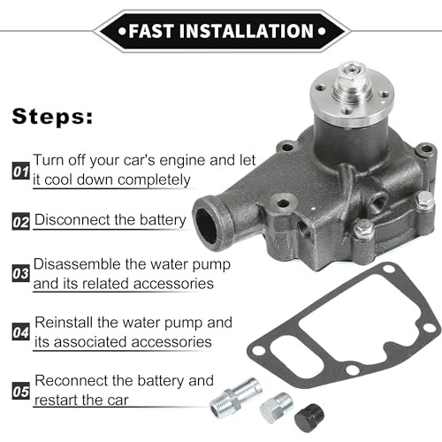 Water Pump Kit Compatible for Mitsubishi 4DR5 4DR-5 Engine, Durable Metal Deep