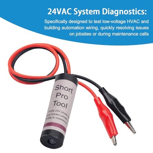 Short Pro Tool Finder HVAC Tools with 12 Inch Lead and Alligator Clip, Locate
