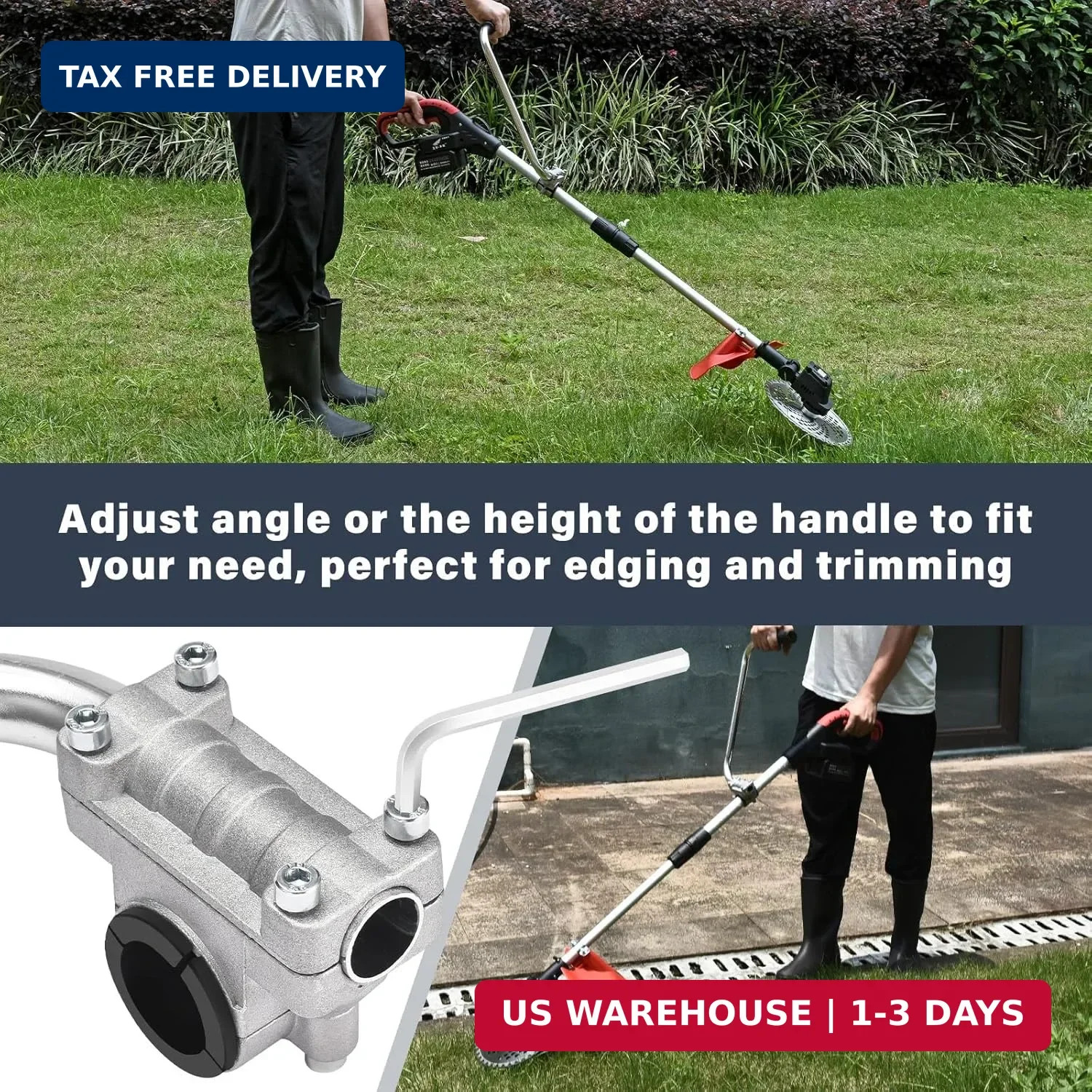 Ergonomic Trimmer Grip, String Trimmers Handle with Shoulder Strap Harness, Weed