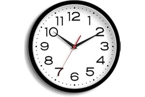Roymnie Wall Clock Silent Non-Ticking Modern Clock Battery Operated 8 Inch Small