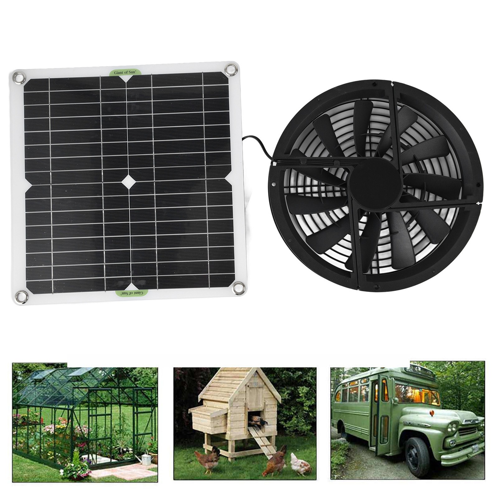 Weatherproof Solar Exhaust Fan Ventilation Fan for Outdoor Small Livestock House
