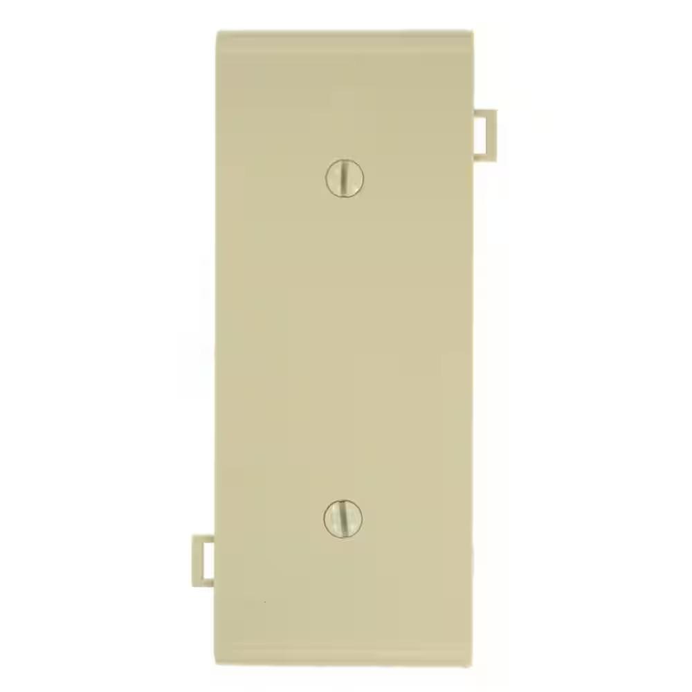 1-Gang Ivory Blank Plate Nylon Standard Sectional Center Panel Wall Plate (1-Pac