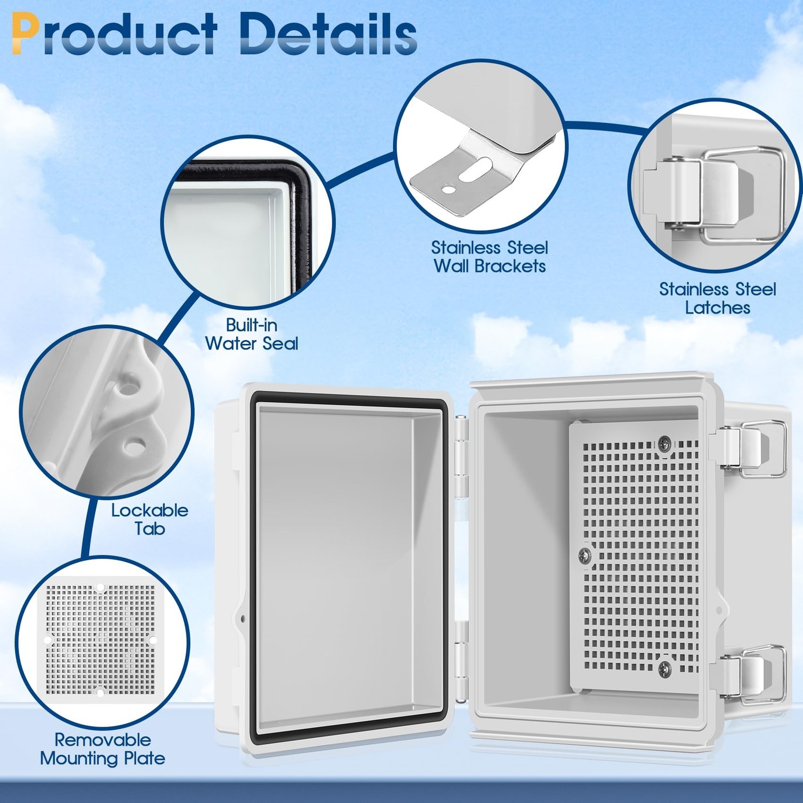 Waterproof Outdoor Project ABS Plastic Junction Box IP67 Weatherproof Dustpro…