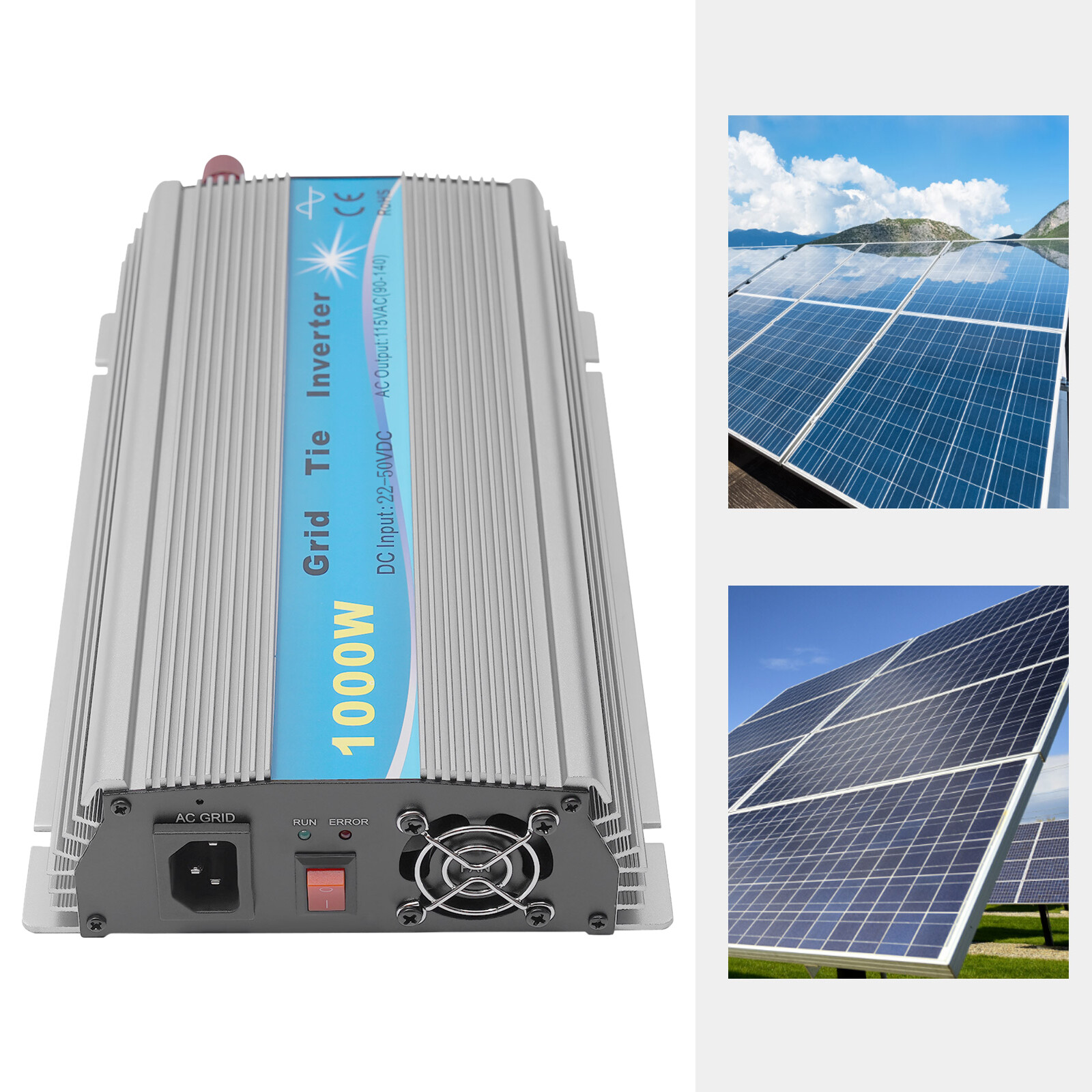 Solar Micro Inverter MPPT Grid Tie Inverter Pure Sine Wave|DC22-50V to AC90-140V
