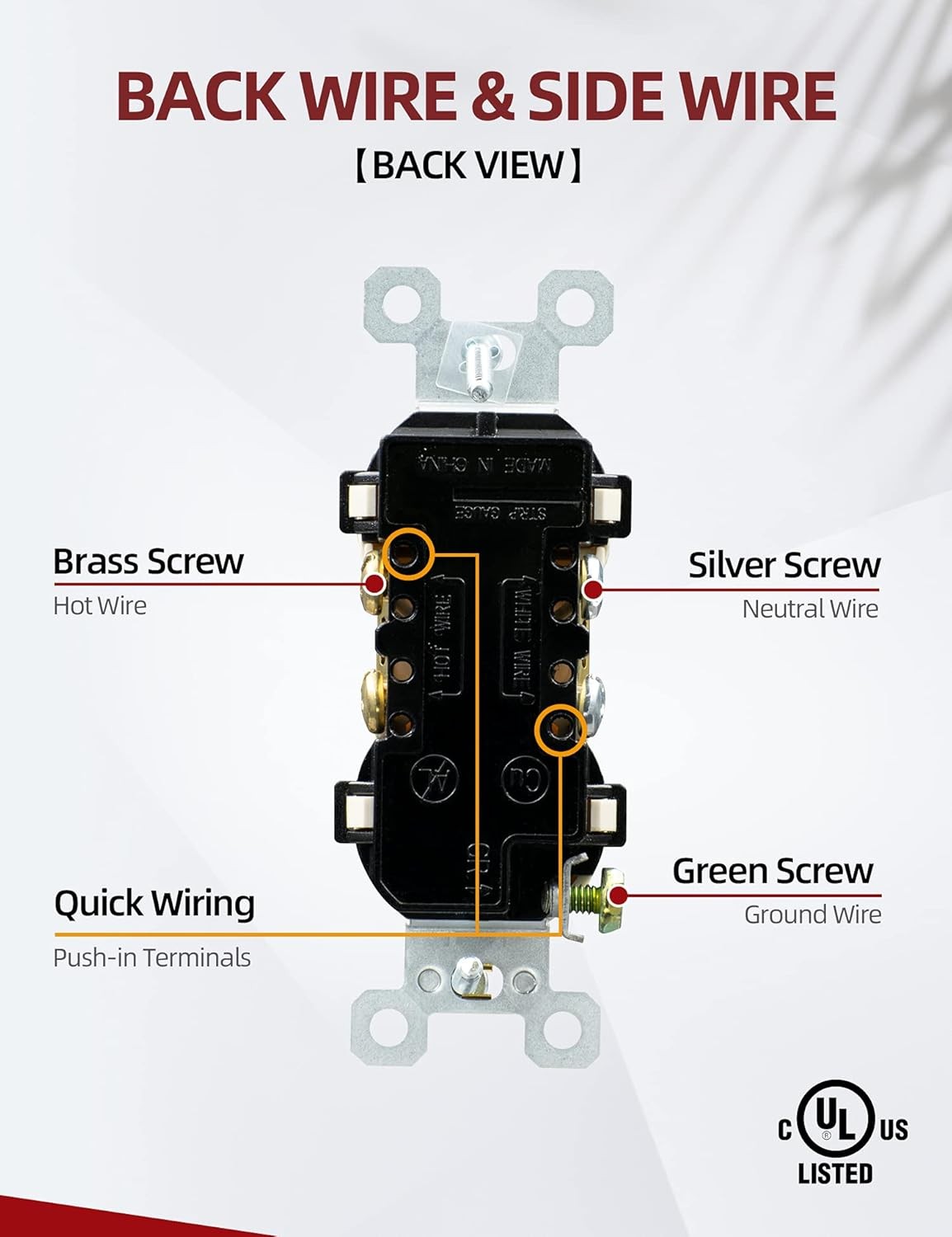 AIDA 20 Amp Outlet Duplex Electrical Receptacle Outlets,Power Outlet,Tamper Resi
