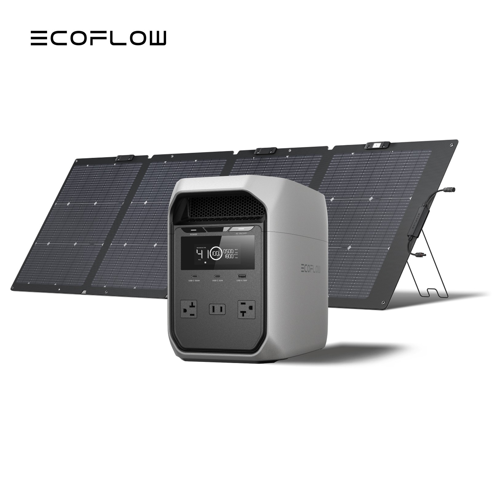 EcoFlow DELTA 3 Classic 1024Wh Portable Power Station with 220W Solar Panel