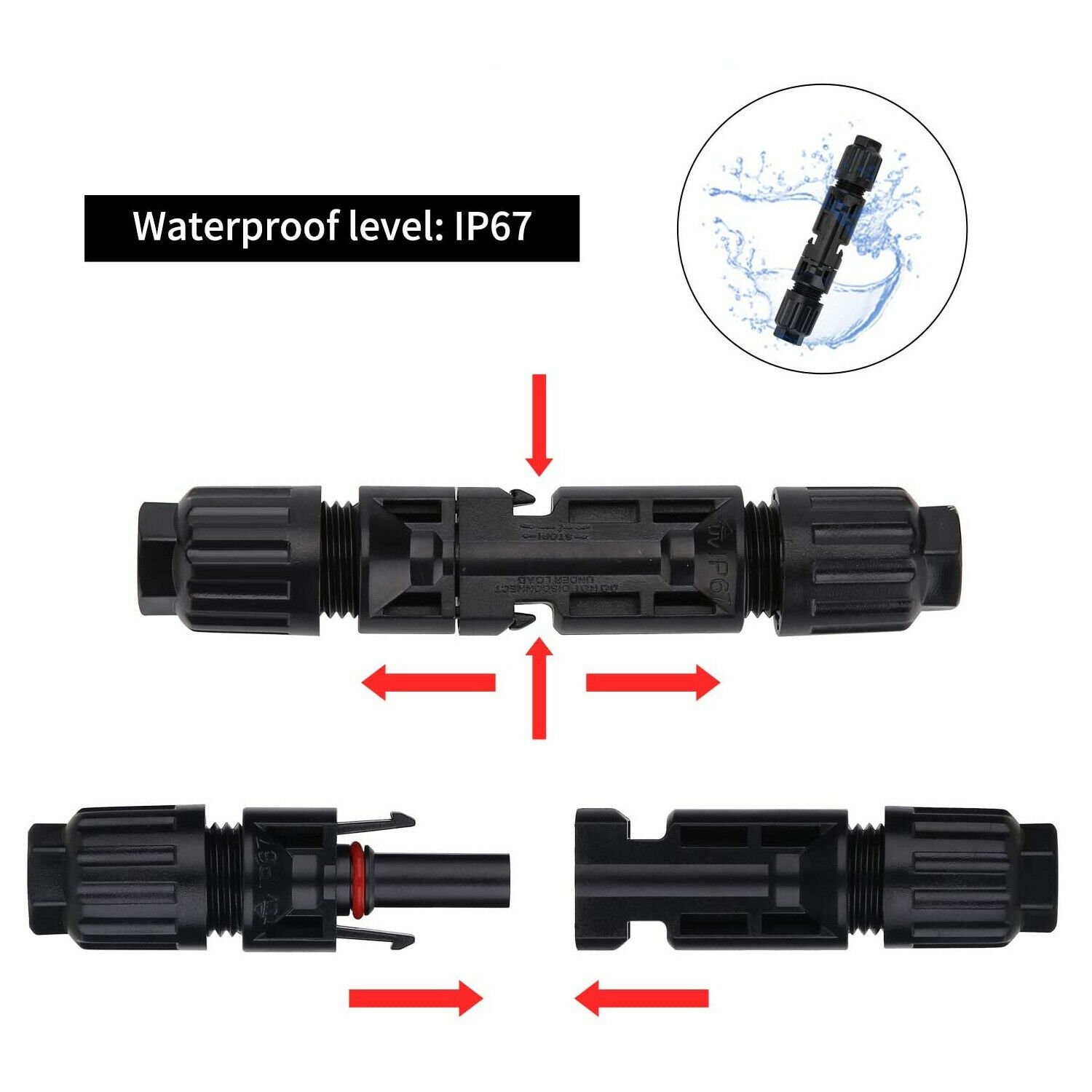 10/20/50/100/200 Pairs Male Female Wire Cable Connector Set Solar Panel