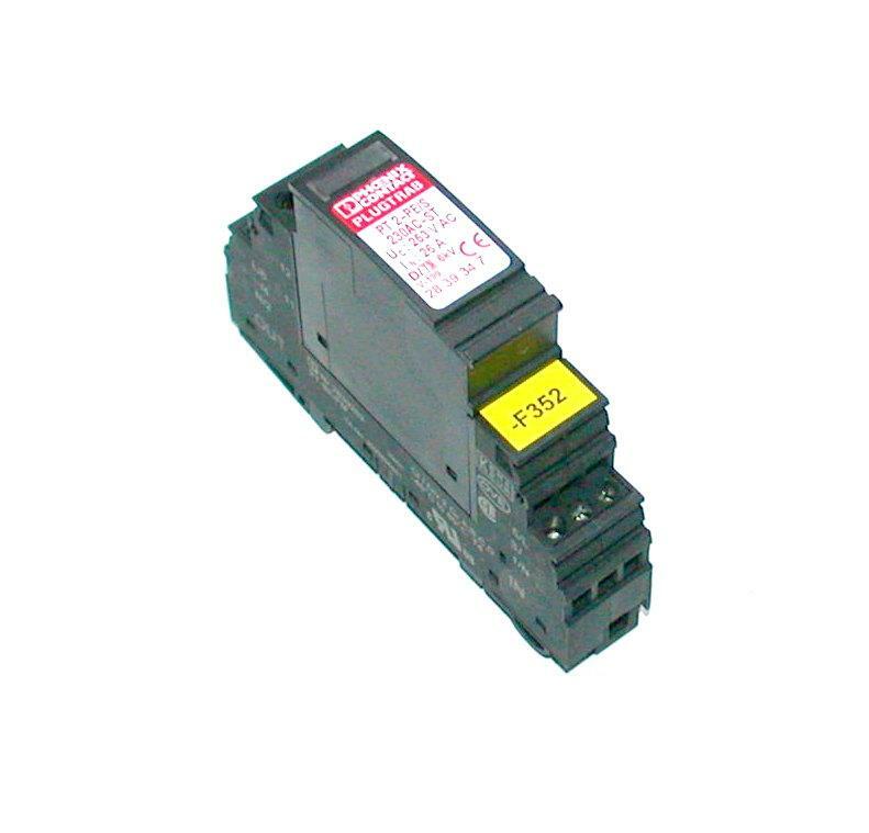 Phoenix Contact PT 2-PE/S Surge Protector W/Socket 230 VAC