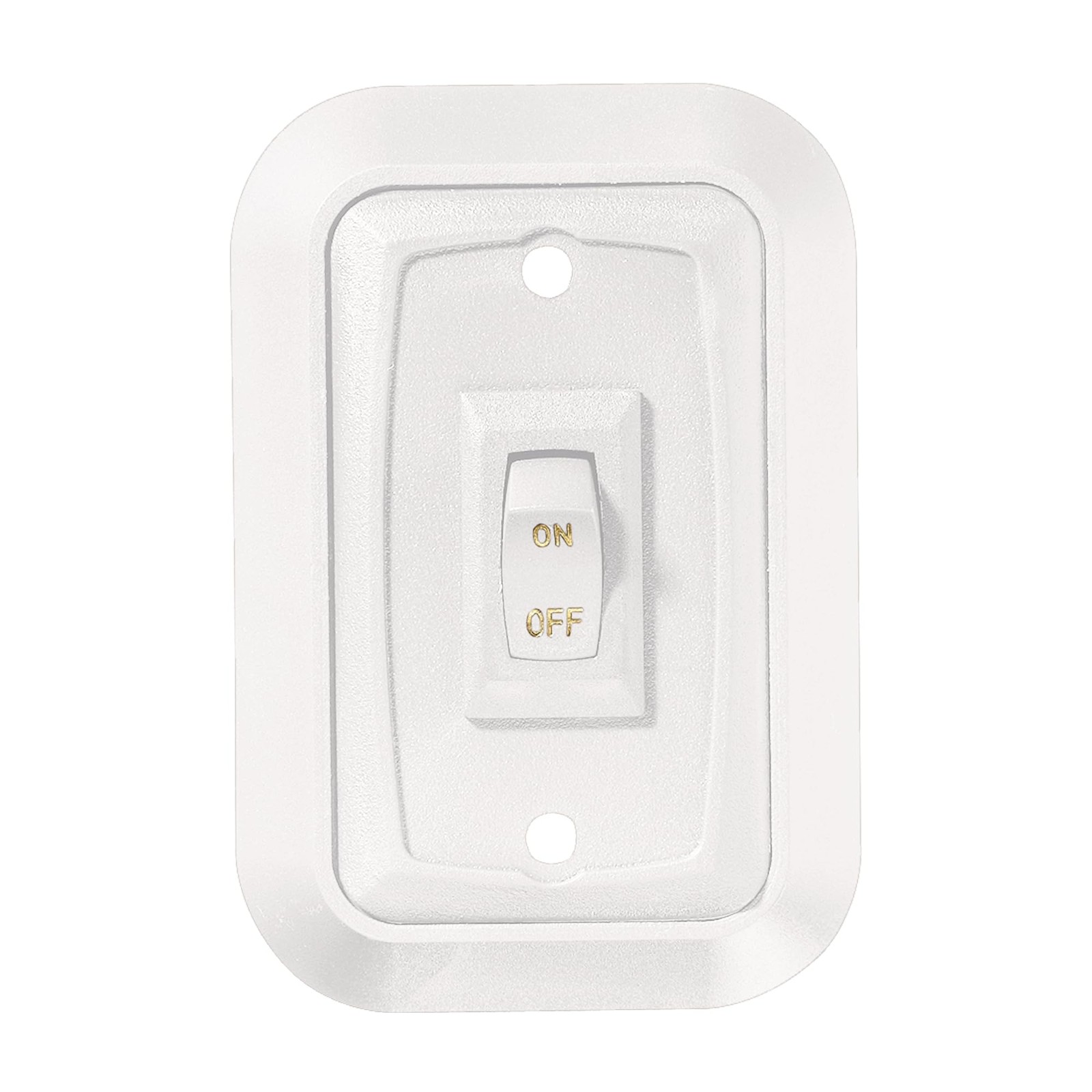 RV Designer 12X18 White Electronic Switch with Raised Bezel for Lighting Control