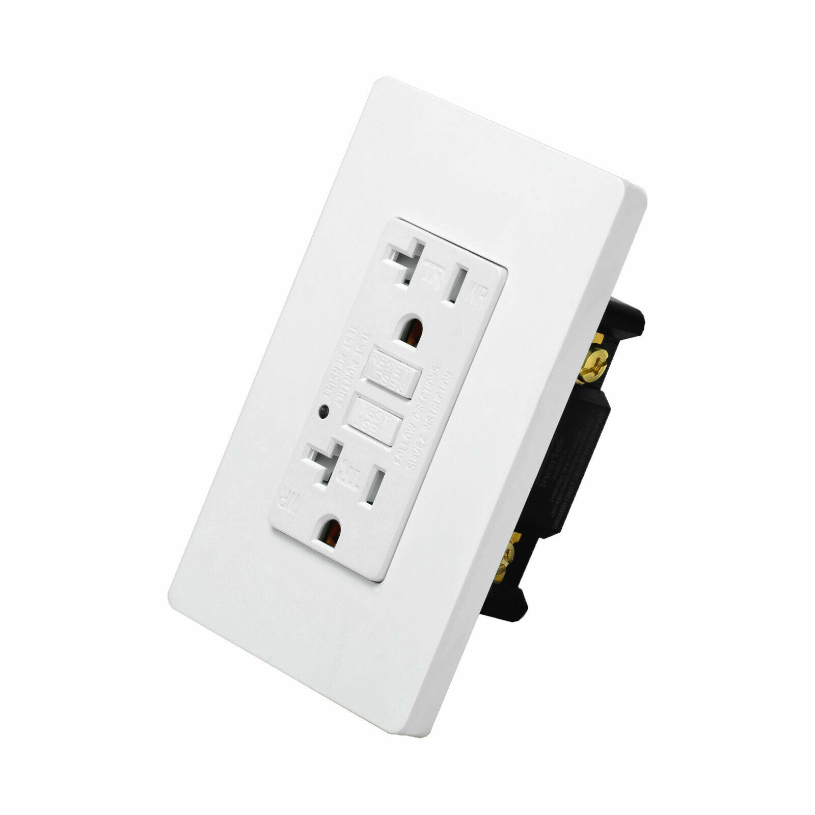50Pack 15Amp GFCI Outlets Tamper Weather Resistant TR WR Receptacles With Plate