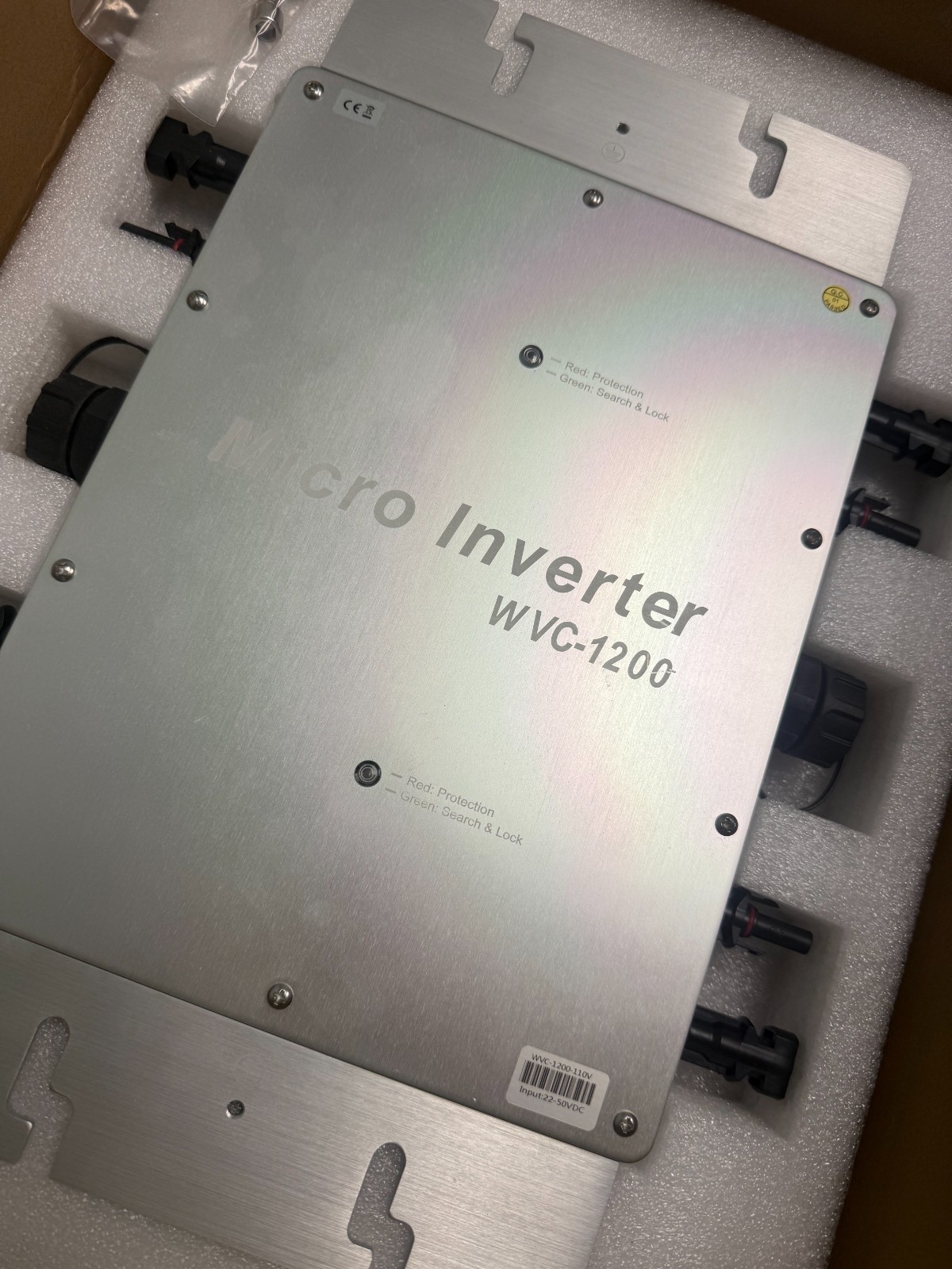WVC-1200 Grid-Tie Microinverter Solar Panel Kit 110V Waterproof MC4