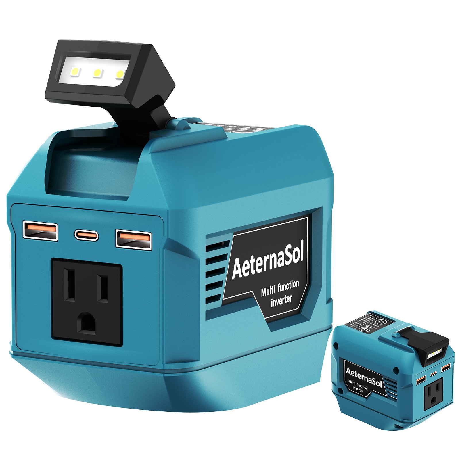AeternaSol Power Inverter Peak 500W Portable Power Supply for Makita 18V Battery