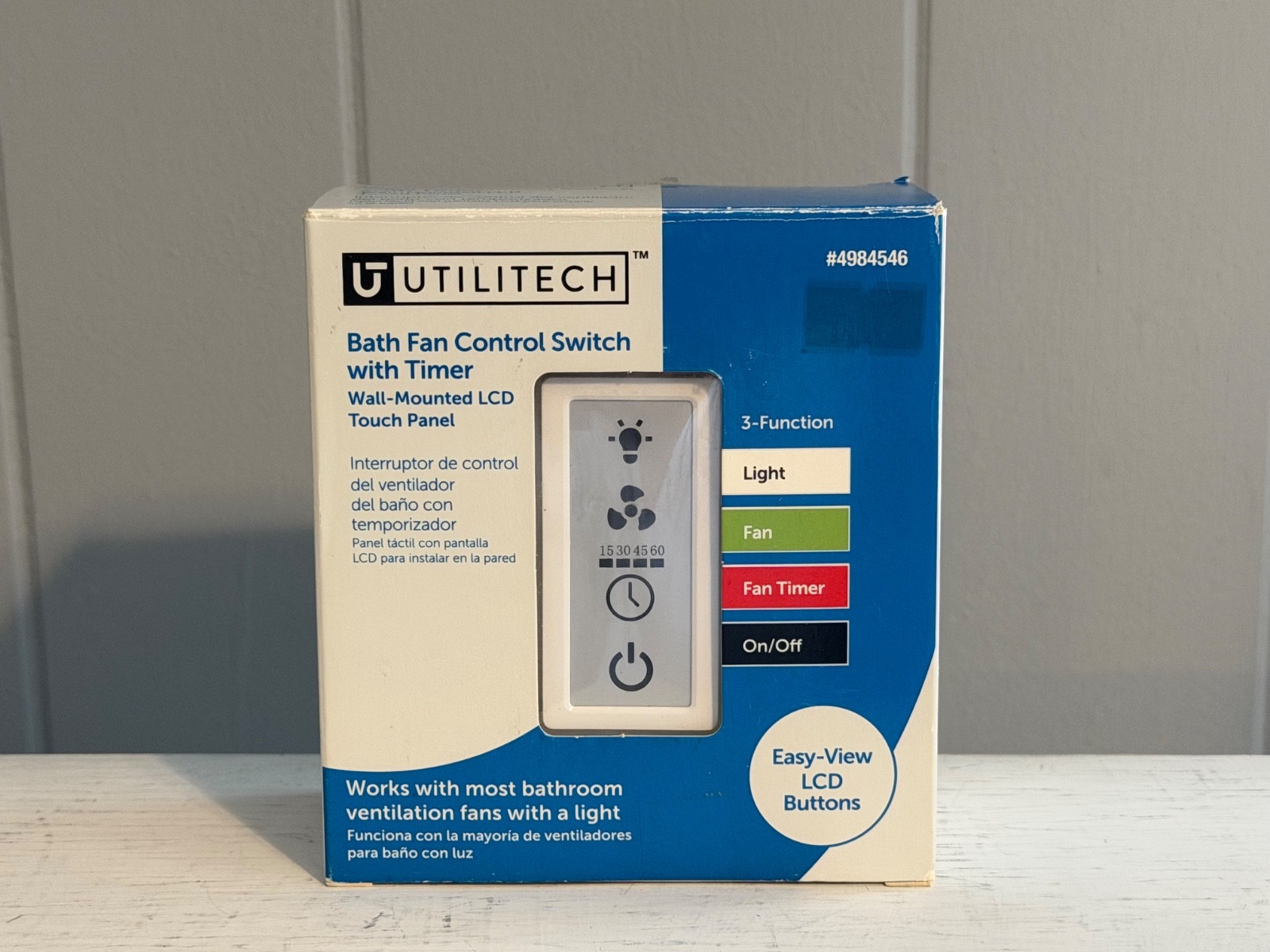 Utilitech Bath Fan Control Switch With Timer Wall Mounted LCD #4984546 FAST SHIP