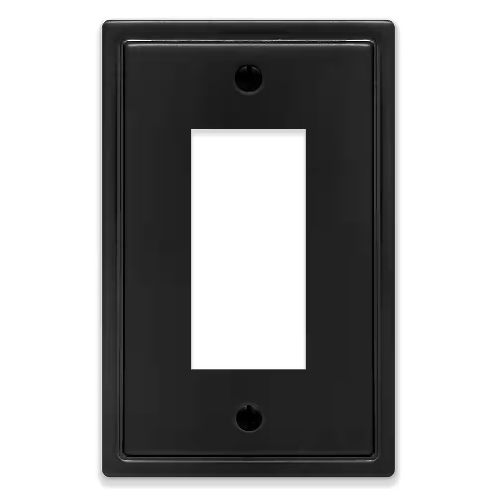 Sinclair Matte Black 1-Gang Decorator/Rocker Wall Plate