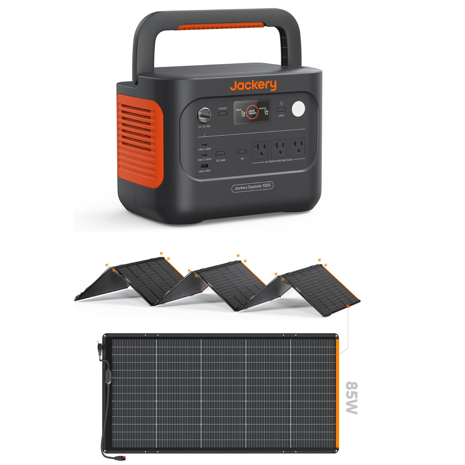 Jackery E1000v2 + 500W SolarSaga– Ships to PR HI AK Guam Saipan – Trusted Seller