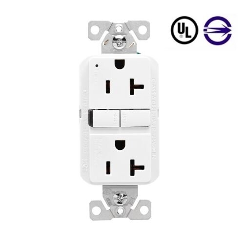 1pcs – EATON GF20W GFCI 20A 125V White Slim Receptacle
