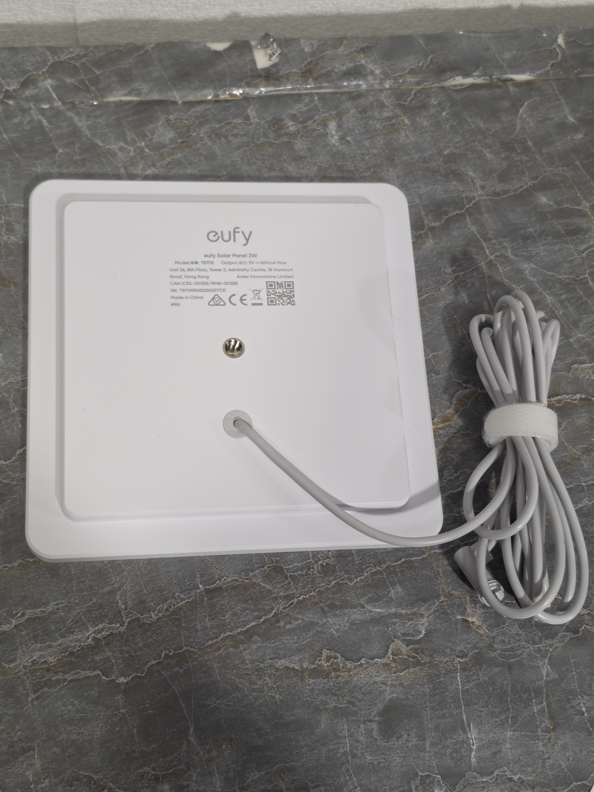 eufy Solar Panel (3W) USB-C Weatherproof For Eufy Outdoor Security Cameras T8705