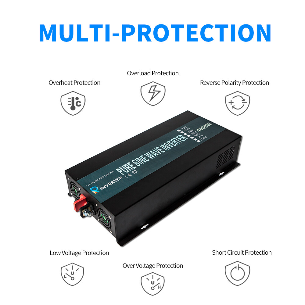 WZRELB Pure Sine Wave Inverter 4000W Power Inverter 48V 110V 120V Motor Home Car