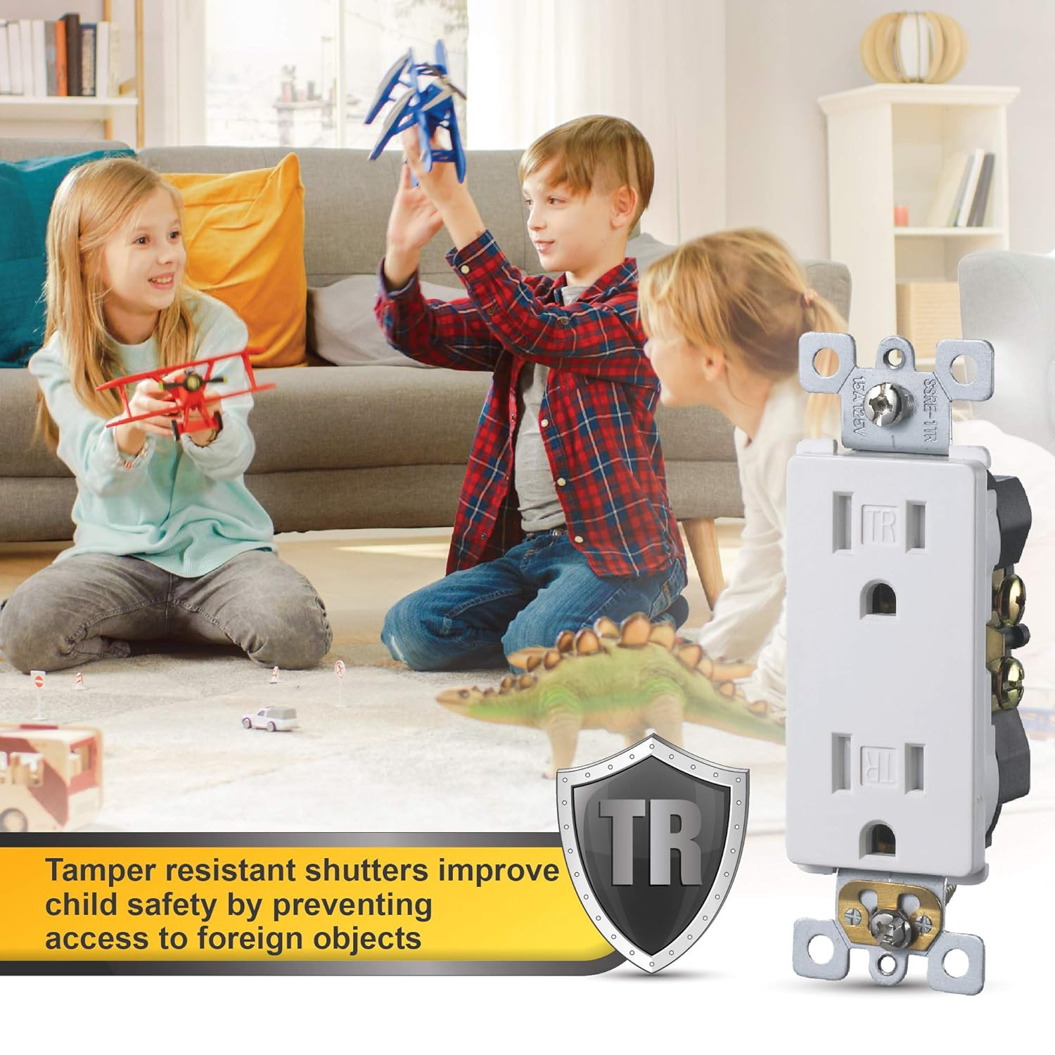 Outlets 20 Amp 125V White Duplex Decorator Receptacle Commercial Grade 10 Pk