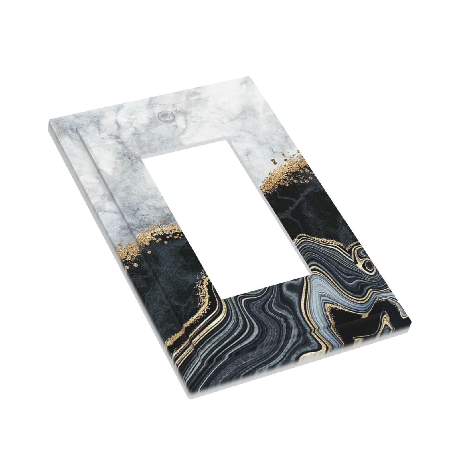 Modern Abstract Glitter Cracked Black Golden Gray Gold White Granite Marble D…