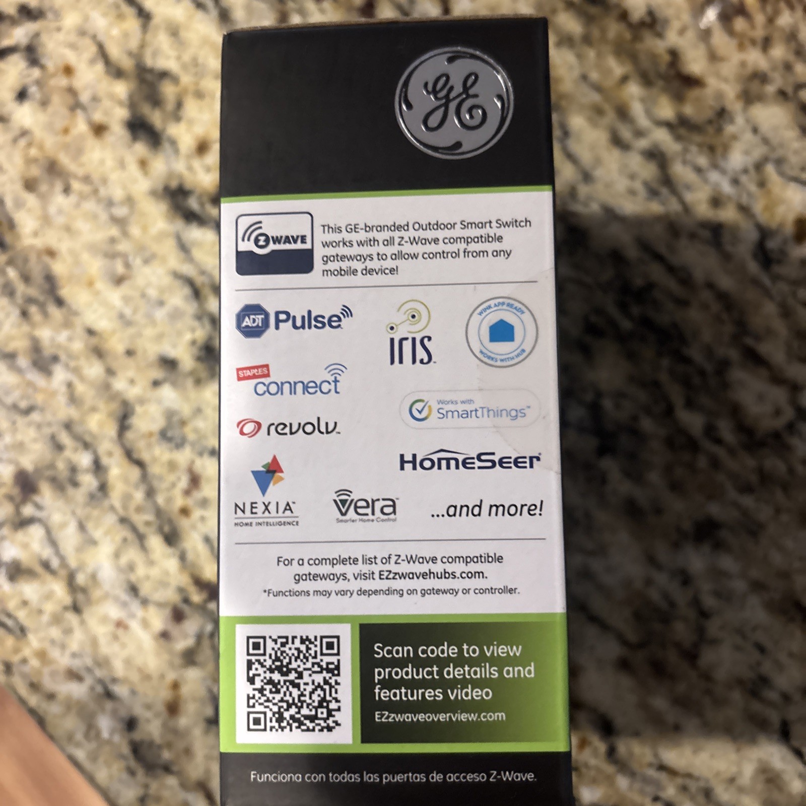 GE enbrighten Plug-in Z-Wave Outdoor Smart Switch – New, Model Zw4201