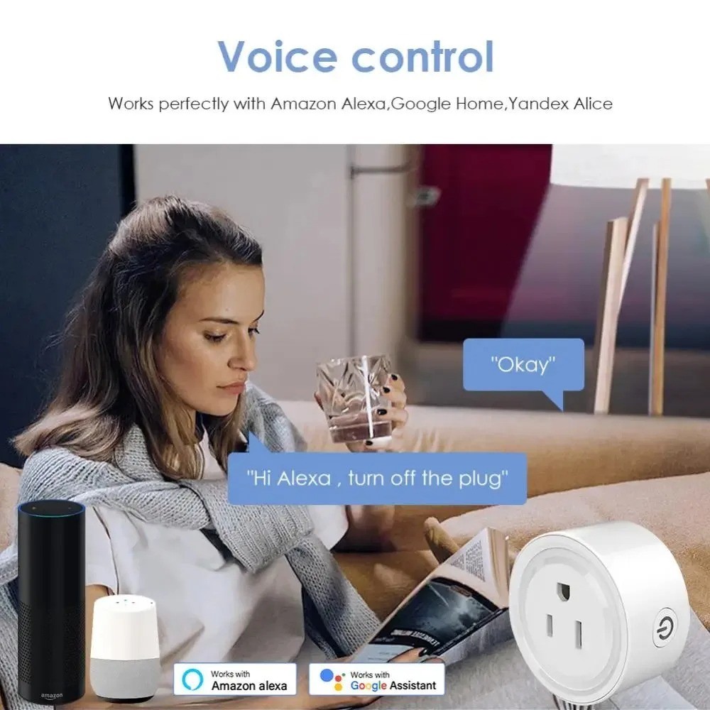 1Pc WiFi Smart Plug Socket Outlet APP Control Works with Alexa & Google USA