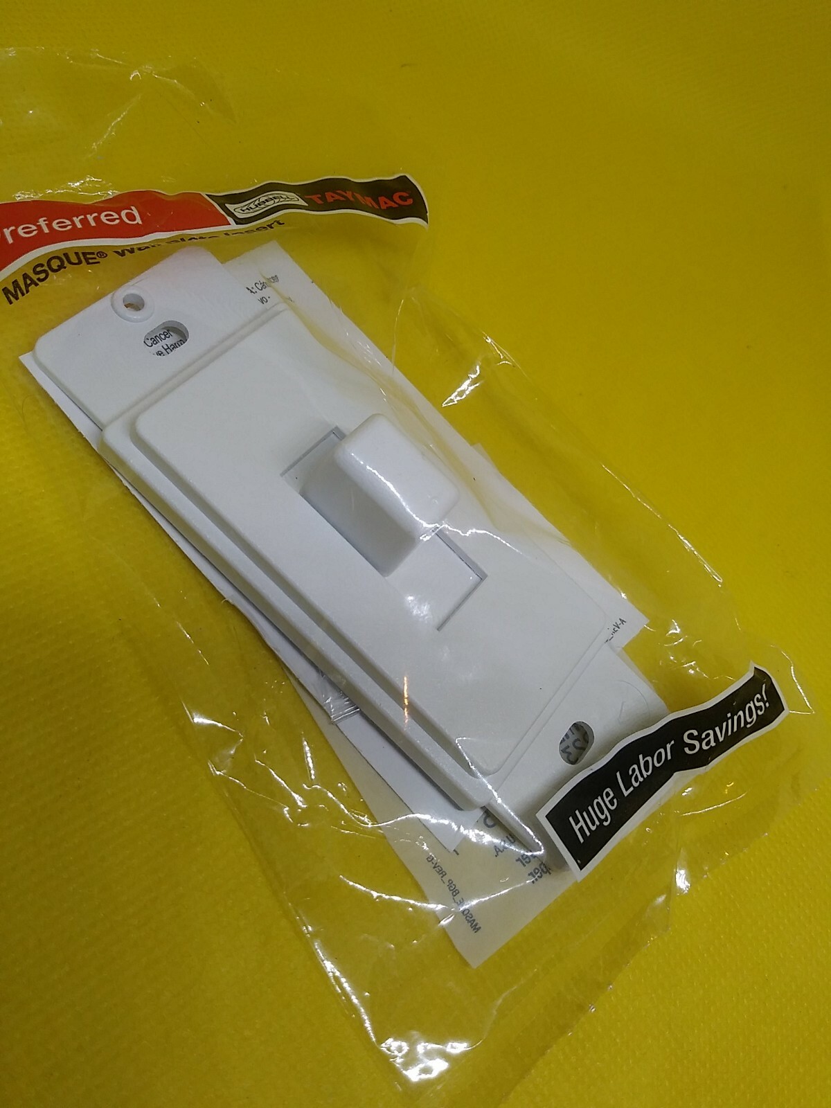 (2 pcs) TAYMAC MASQUE 1-Gang Toggle Switch Cover-Up Adapter AD70W (White)