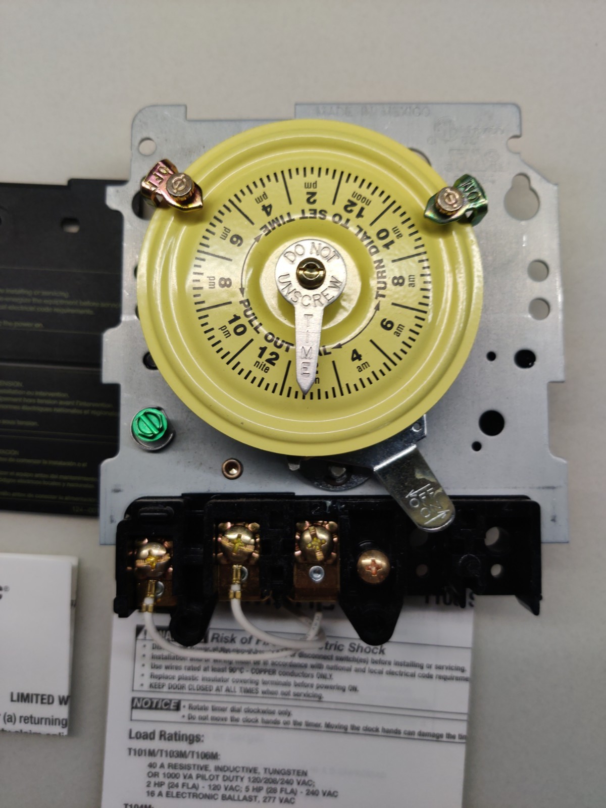 Intermatic T101m Dial Timer Mechanism 120V