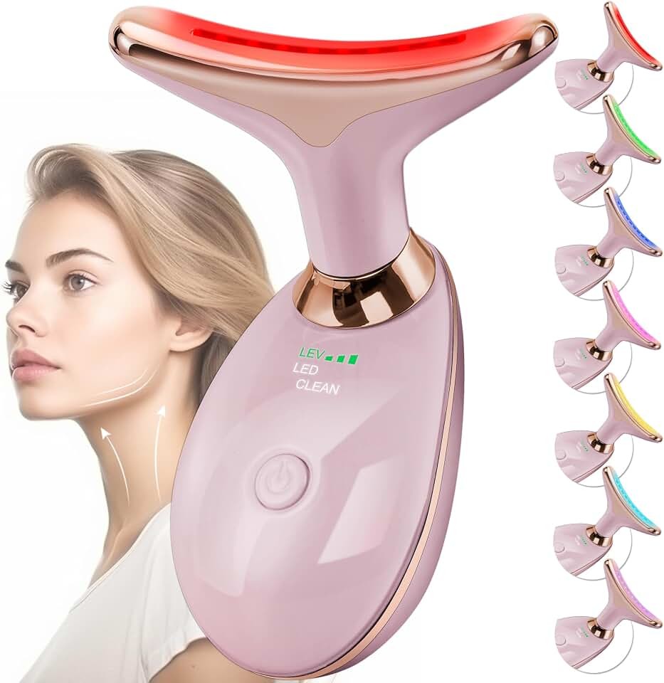 Facial Massager Red-Light-Therapy-for-Face and Neck, Face 𝖲 culpting Wand with